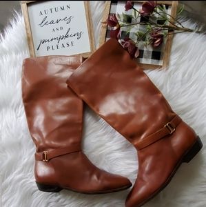 Etienne Aigner Shelby Leather Riding Boots
